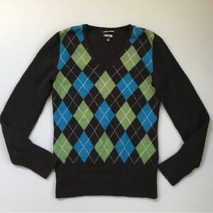 Apt 9 Cashmere Sweater Argyle